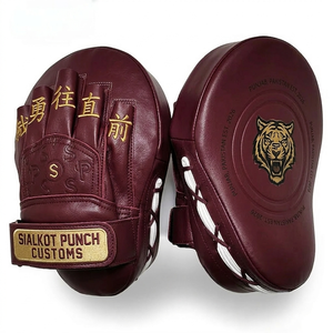 Guantes de Boxeo Personalizados al por Mayor, Guantes de Entrenamiento de Cuero, Almohadillas de Boxeo de Cuero de Grado Profesional - Product Image 1