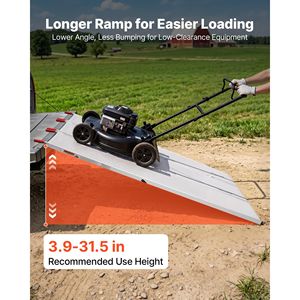 Rampe per Rimorchi in Alluminio con Capacità di 1500 LBS, 76 x 54 Pollici, Pieghevoli in Tre Parti, con Dita in Gomma Antiscivolo per Carico ATV - Product Image 6