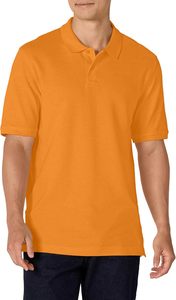 Polo en coton orange pour homme, manches courtes, couleur unie, décontracté, tissé, respirant, coupe classique - Product Image 5