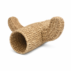 Panier en jacinthe d'eau tressé à la main KAKTUS, panier à cactus, organisateur de rangement décoratif unique, fibre naturelle, style rustique bohème, accent de décoration intérieure - Product Image 2