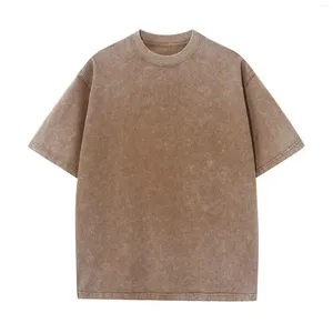High Quality custom Acid Wash <b>tshirt</b> in multiple colour 100% cotton Boxy fit for men - Product Image 3