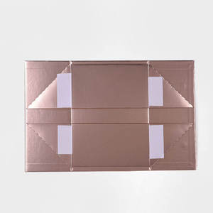 Boîte cadeau magnétique de luxe en gros avec ruban or rose, emballage de panier en carton rigide de qualité supérieure - Product Image 2