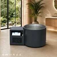 Bain de glace noir mat élégant comme une sculpture de jardin moderne, baignoire ovale en acier pour le bien-être qui transforme n'importe quelle cour en coin spa de luxe
