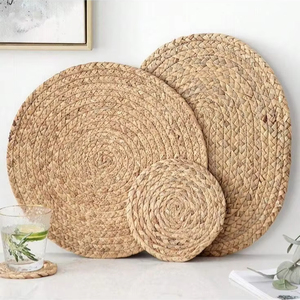 High Quality Handmade Woven Water Hyacinth Mats Eco Friendly Traditional Floral <b>Dining</b> <b>Table</b> Dai Ngan Dzung Customizable Made - Product Image 1
