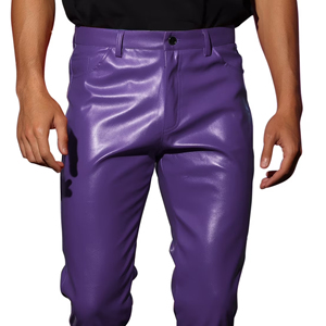 Wholesale Price Custom Made Cowhide <b>Leather</b> <b>Pants</b> <b>Men</b> Lightweight Breathable Waterproof Eco-Friendly High Quality High Waist - Product Image 5