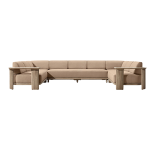 Conjunto de Sofás Modulares de Madera de Teca de Diseño Contemporáneo para Exteriores, Asientos Modulares para Patio y Jardín, Muebles de Salón - Product Image 2