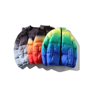 Qualité supérieure coupe ample partout Dip Dye dégradé imprimé hommes hiver chaud doudoune personnalisée en différentes couleurs - Product Image 1