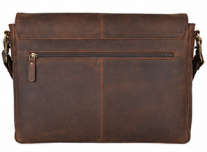 Bolso Mensajero de Cuero Genuino Vintage, Maletín para Portátil de Oficina, Bolso de Hombro para Viajes de Negocios para Hombre - Product Image 4