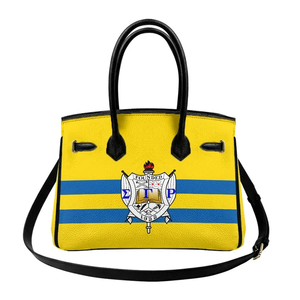 Sac à main en cuir de vachette véritable, couleur jaune et noir, sac fourre-tout de luxe, sac à bandoulière pour femme, sac à main en cuir de qualité supérieure - Product Image 1