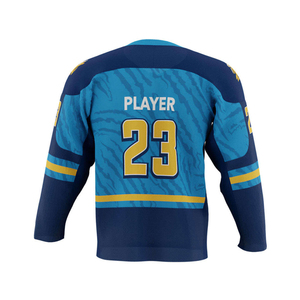 Men's White Ice Hockey Jersey With M Logo Screen Printed Breathable Polyester Full Sleeve V-Neck Regular Fit Adult Apparel - Product Image 6