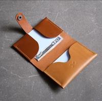 Tarjetero Delgado de Cuero Genuino Unisex, con Cierre de Botón, para Licencia de Conducir, Color Personalizable, Tamaño de 6 Pulgadas