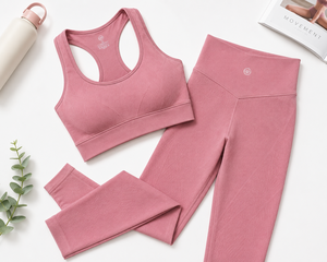 Women V Waist Seamless Yoga Set High Waist Leggings Sports Bra Fitness Gym Activewear Set - Product Image 5