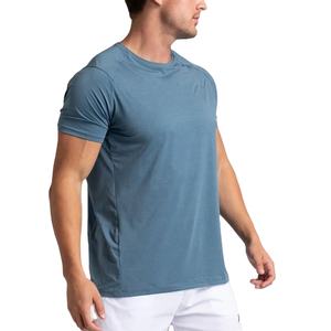 เสื้อยืดฟิตเนสสำหรับผู้ชายเสื้อออกกำลังกายสีพื้นสำหรับ2026ฟิตเนสวิ่งออกกำลังกายในยิมขายส่ง - Product Image 5