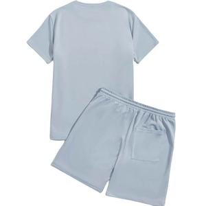 2025, venta al por mayor, camiseta de verano para hombre, chándales de playa, conjuntos de dos piezas informales de talla grande, traje deportivo para hombre, ropa para hombre, traje de 2 piezas - Product Image 4