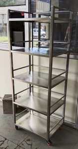 Stainless Steel 3 <b>Shelf</b> <b>Utility</b> Trolley Rolling Storage Cart Medical Instrument Rack for Hospital Kitchen - Product Image 2