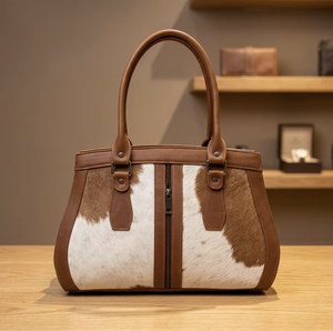 Pochette en cuir véritable à la mode pour filles, BS INTERNATIONAL, design personnalisé, fermeture éclair, imperméable, pliable, légère, sacs à main décontractés - Product Image 2