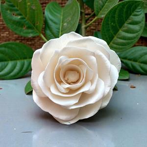 Flores de Madera Sola VADEE VDXXX-037, Hechas a Mano, Rosa Nana, Flores de Madera Sola de 8-8.5 CM, Varilla de Fibra Vegetal de Sesbania, Aromaterapia - Product Image 1