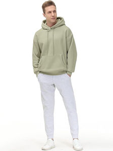เสื้อฮู้ดผู้ชาย สีพื้น ทรงปกติ ความยาวปกติ ผ้าฝ้าย 100% เฟรนช์เทอร์รี่ - Product Image 3