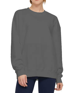 Sweat-shirt unisexe pour femme, style pull, col rond ample vintage, 320G, 100% coton, ODM, printemps, ample et confortable - Product Image 4