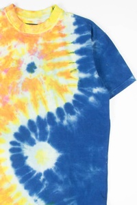T-shirt pour homme à manches courtes, respirant, tie-dye, coupe classique, col rond, en coton tricoté, style décontracté avec motif - Product Image 4