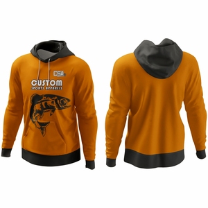 เสื้อเชิ้ตตกปลาผู้ชายพิมพ์ลายดิจิตอลแขนยาวคุณภาพดี ดีไซน์คลาสสิคใหม่ พิมพ์ลายปลาแบบพัฟฟ์ เสื้อฮู้ดดี้ผู้ชายสำหรับล่าปลา - Product Image 1