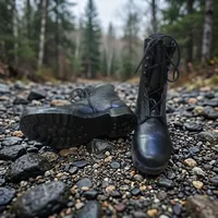 Chaussures de sécurité tactiques en cuir de qualité supérieure, confort optimal, vente en gros, entraînement, antidérapantes, antichoc, qualité export, fabrication