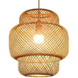 Abat-jour en rotin fait main pour l'exportation-Écologique, fabriqué au Vietnam-Look vintage moderne | Tailles personnalisées disponibles - Product Image 1