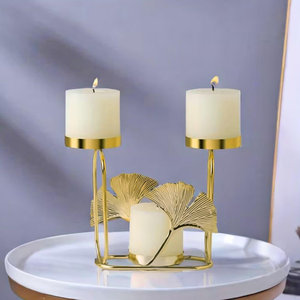 Premium Pillar Candlestick Holder Elegant Metal <b>Candle</b> Stand for Living Room Dining Table and Home Decor - Product Image 1