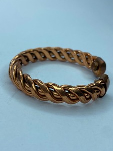 Wholesale Handmade <b>Copper</b> Brass Gold Plated Vintage Cuff <b>Bracelet</b> with Magnet Stone Custom Adjustable Supplier OEM for Wedding - Product Image 3