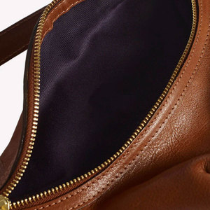 Sac banane unisexe en cuir véritable avec fermeture éclair, sangle détachable, style minimaliste, pochette de chasse - Product Image 4