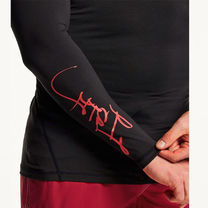 Full Sublimation <b>Printed</b> No Gi BJJ Rashguards Short Sleeve, Custom <b>Surf</b> Logo MMA Compression Shirt - Product Image 5