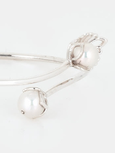 A Cozy Shell-Ter <b>Bracelet</b> in 925 <b>Silver</b> Minimalist 925 <b>Silver</b> <b>Cuff</b> <b>Bracelet</b> With Freshwater Pearl Claw Setting Women's Everyday - Product Image 4