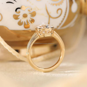 Arin Lab Grown Diamond CVD con IGI 2.52ct F Corte brillante 14K Oro amarillo Anillos de joyería de moda para niñas - Product Image 3