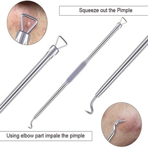 Juego Profesional de 4 Agujas de Acero Inoxidable para Eliminar Puntos Negros y Espinillas, Extractor de Granos, Herramientas para el Cuidado Facial de la Piel - Product Image 6