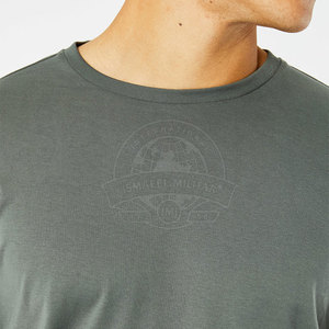 Camiseta de color sólido 100% algodón para hombre, cómoda, talla grande, corte holgado, ropa informal para hombre, camiseta estampada a bajo precio - Product Image 6