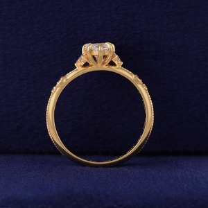 Anillo de Compromiso con Diamante Cultivado en Laboratorio con Certificación IGI, Diseño Vintage en Oro de 14k, Joyería Elegante y Sostenible, Diseño Atemporal - Product Image 5