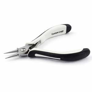 Pince à bec rond professionnel 115 mm en acier inoxydable de haute qualité pour la fabrication de bijoux de précision, vente en gros OEM - Product Image 1