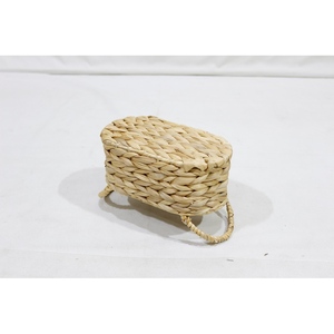 Artex Dong Thap Water Hyacinth <b>Small</b> Woven <b>Basket</b> with Handles - Product Image 6