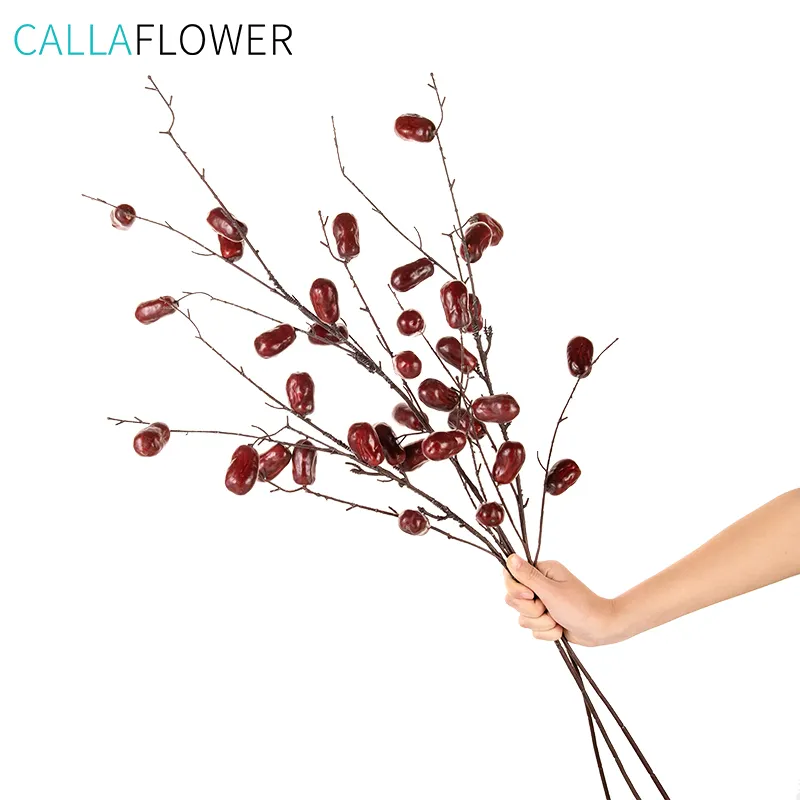 MW10891 Hot Sale Artificial Plant Fruit 97cm Dry Jujube Branch For Decorative Flowers and Plants