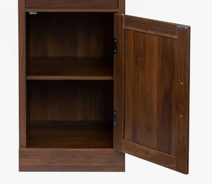 Mueble de Almacenamiento de Madera Oscura con Cajón y Puerta, Organizador Creativo de Pie para Sala de Estar Moderna u Oficina, Compra al por Mayor - Product Image 4