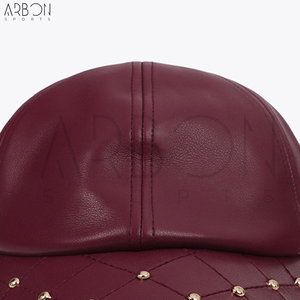 Stylish Custom Made Good Supplier New Arrival Trendy Durable Lightweight OEM ODM Service Premium Synthetic Leather Fashion Caps - Product Image 5