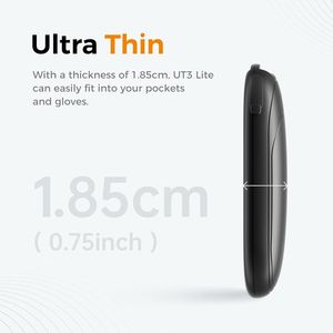 Scaldamani Elettrici Ultra Sottili Portatili, Confezione da 2, Ricaricabili Magnetici, Riscaldatori Intelligenti da Tasca per la Caccia - Product Image 3