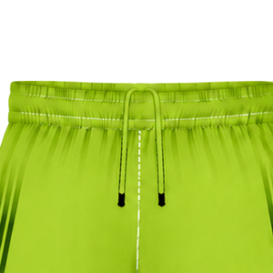 Lime <b>Green</b> Black Rugby <b>Shorts</b> Elastic Waist Breathable Lightweight Team Training Performance Athletic Sports Uniform <b>Shorts</b> - Product Image 3