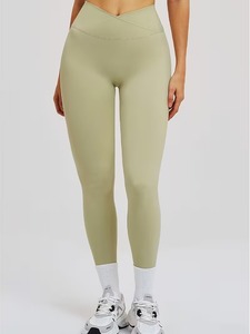 Ladies Seamless Fitness Set 2 Pcs <b>Supportive</b> Underbust Band <b>Crop</b> <b>Top</b> and High Waist Form Fitting Athleisure Leggings Wear - Product Image 4