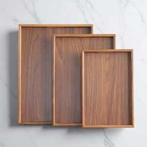 Bandeja de Servir Rústica de Madera: Plato de Desayuno de Madera Natural, Decoración para Mesa de Café - Product Image 1