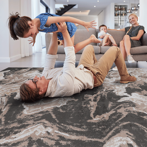 Collezione LOOM LUXE Tappeti 5X7 Marrone/Abstract Antiscivolo per Casa e Ufficio, Eleganti e Resistenti alle Macchie per Soggiorno - Product Image 3