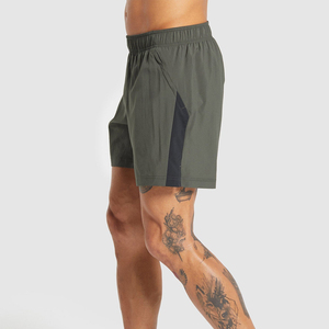 Shorts pour hommes, solides, à séchage rapide, avec taille élastique et poches, micro-extensibles, décontractés, longueur courte, vêtements de sport - Product Image 2