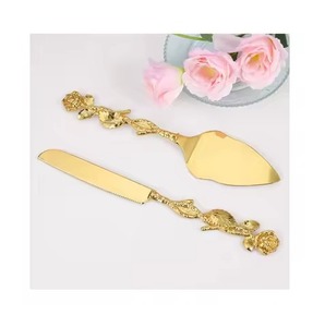 Juego de Cuchillo y Servidor de Pastel de Celebración, Juego de Servidor de Postres de Acero Inoxidable - Product Image 1