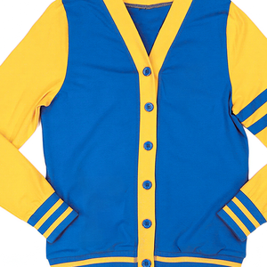 Suéter de lana acrílica con cuello en V personalizado FVSU Wildcats, cárdigan antiarrugas de manga larga, ropa griega tejida, oferta del fabricante - Product Image 6