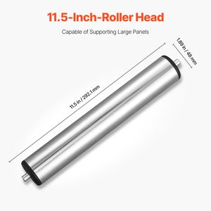 Set di 2 Supporti a Rullo in Acciaio Lucidato Resistente, Capacità di Carico 250 Libbre, Altezza Regolabile 27-43 Pollici, Pieghevoli, Parti per Macchinari per Lavorazione del Legno - Product Image 4